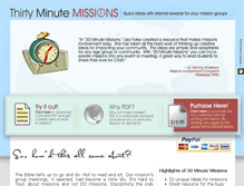 Tablet Screenshot of 30minutemissions.com